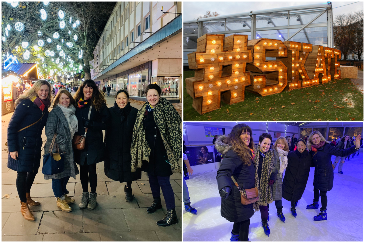 Christmas hotel staycation in Cheltenham  - ice skating rink